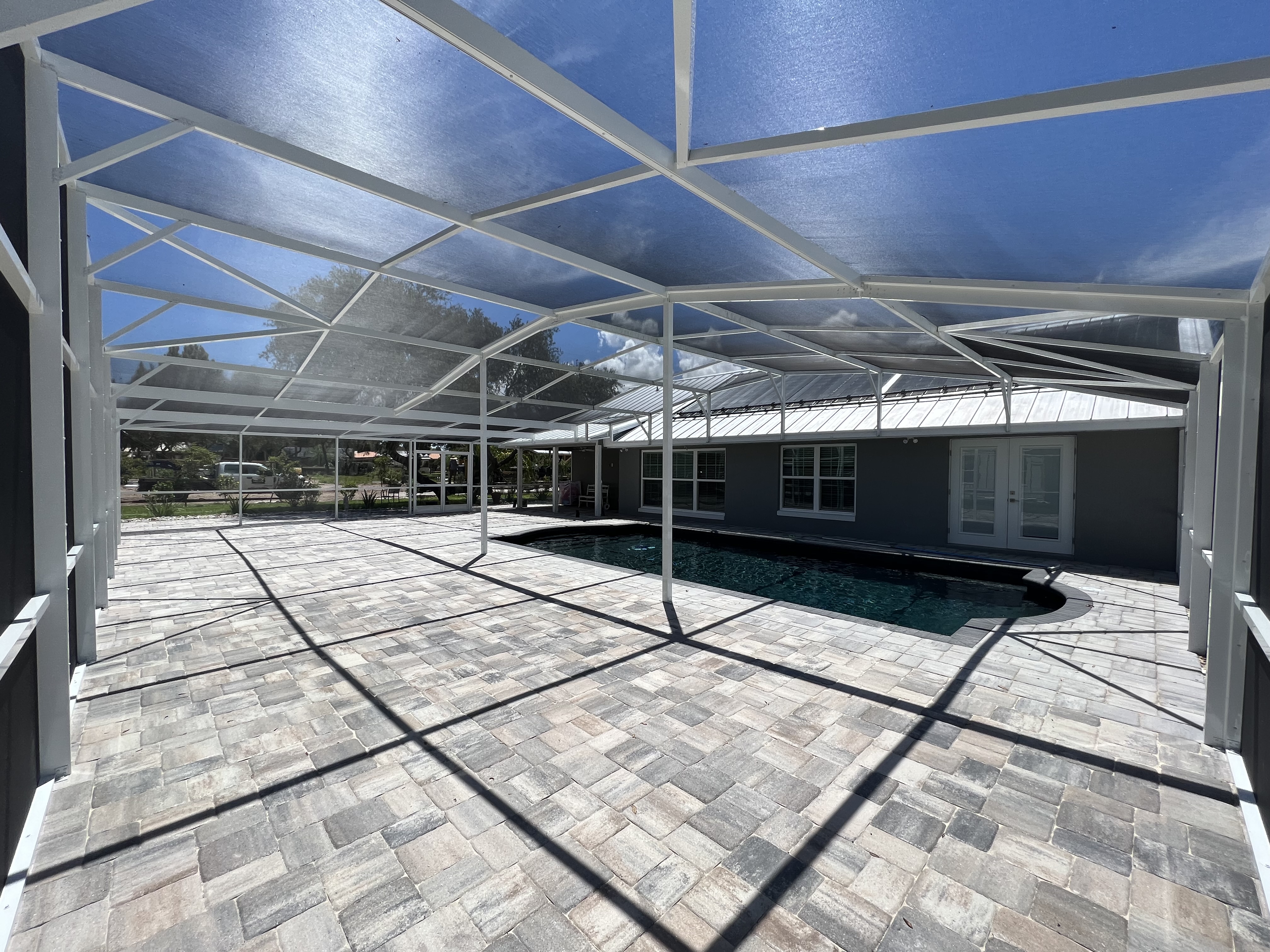 Large pool enclosure interior